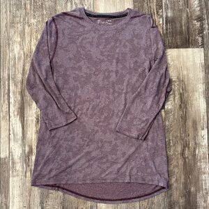 Under Armour Heathered Purple Long Sleeve Tee